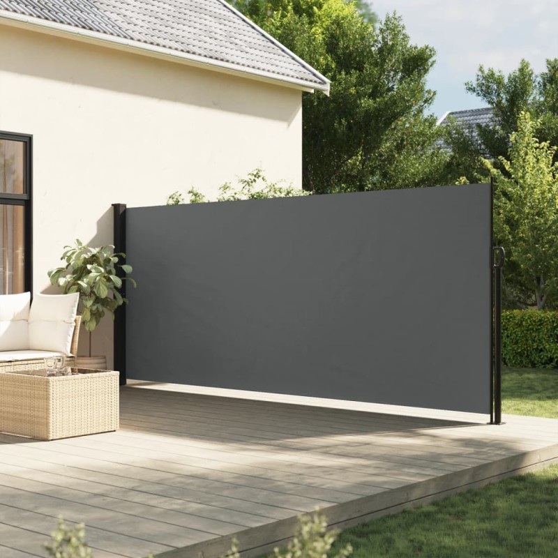 vidaXL Seitenmarkise Ausziehbar Anthrazit 180x500 cm vidaXL Seitenmarkise Ausziehbar Anthrazit 180x500 cm