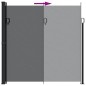 vidaXL Seitenmarkise Ausziehbar Schwarz 200x600 cm vidaXL Seitenmarkise Ausziehbar Schwarz 200x600 cm