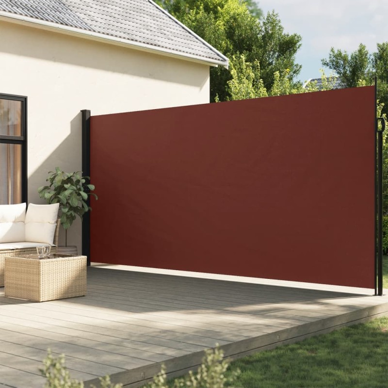 vidaXL Seitenmarkise Ausziehbar Braun 200x600 cm vidaXL Seitenmarkise Ausziehbar Braun 200x600 cm