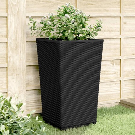 vidaXL Pflanzkübel 4 Stk. Schwarz 32,5x32,5x57 cm PP