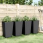 vidaXL Pflanzkübel 4 Stk. Schwarz 32,5x32,5x57 cm PP vidaXL Pflanzkübel 4 Stk. Schwarz 32,5x32,5x57 cm PP