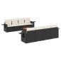 vidaXL 9-tlg. Garten-Sofagarnitur mit Kissen Schwarz Poly Rattan vidaXL 9-tlg. Garten-Sofagarnitur mit Kissen Schwarz Poly Rattan