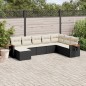 vidaXL 8-tlg. Garten-Sofagarnitur mit Kissen Schwarz Poly Rattan vidaXL 8-tlg. Garten-Sofagarnitur mit Kissen Schwarz Poly Rattan