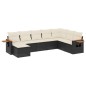 vidaXL 8-tlg. Garten-Sofagarnitur mit Kissen Schwarz Poly Rattan vidaXL 8-tlg. Garten-Sofagarnitur mit Kissen Schwarz Poly Rattan
