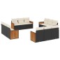 vidaXL 12-tlg. Garten-Sofagarnitur mit Kissen Schwarz Poly Rattan vidaXL 12-tlg. Garten-Sofagarnitur mit Kissen Schwarz Poly Rattan
