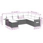 vidaXL 7-tlg. Garten-Sofagarnitur mit Kissen Schwarz Poly Rattan vidaXL 7-tlg. Garten-Sofagarnitur mit Kissen Schwarz Poly Rattan