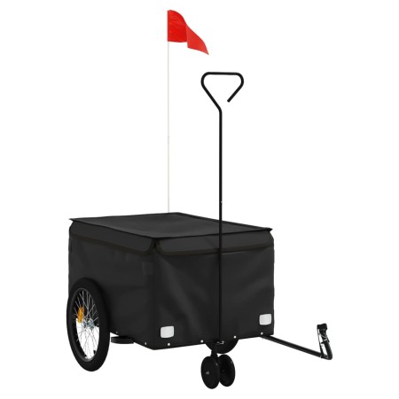vidaXL Fahrradanhänger Schwarz 30 kg Eisen