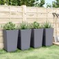 vidaXL Pflanzkübel 4 Stk. Grau 32,5x32,5x57 cm PP vidaXL Pflanzkübel 4 Stk. Grau 32,5x32,5x57 cm PP