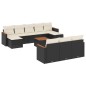 vidaXL 11-tlg. Garten-Sofagarnitur mit Kissen Schwarz Poly Rattan vidaXL 11-tlg. Garten-Sofagarnitur mit Kissen Schwarz Poly Rattan