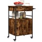 vidaXL Küchenwagen Räuchereiche 56x43x89,5 cm Holzwerkstoff vidaXL Küchenwagen Räuchereiche 56x43x89,5 cm Holzwerkstoff