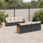 vidaXL 9-tlg. Garten-Sofagarnitur mit Kissen Schwarz Poly Rattan vidaXL 9-tlg. Garten-Sofagarnitur mit Kissen Schwarz Poly Rattan