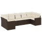 vidaXL 7-tlg. Garten-Sofagarnitur mit Kissen Braun Poly Rattan vidaXL 7-tlg. Garten-Sofagarnitur mit Kissen Braun Poly Rattan