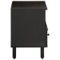 vidaXL TV-Schrank Schwarz 70x33x46 cm Massivholz Mango