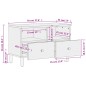vidaXL TV-Schrank Schwarz 70x33x46 cm Massivholz Mango