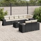 vidaXL 9-tlg. Garten-Sofagarnitur mit Kissen Schwarz Poly Rattan vidaXL 9-tlg. Garten-Sofagarnitur mit Kissen Schwarz Poly Rattan