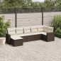 vidaXL 7-tlg. Garten-Sofagarnitur mit Kissen Braun Poly Rattan vidaXL 7-tlg. Garten-Sofagarnitur mit Kissen Braun Poly Rattan