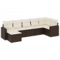 vidaXL 7-tlg. Garten-Sofagarnitur mit Kissen Braun Poly Rattan vidaXL 7-tlg. Garten-Sofagarnitur mit Kissen Braun Poly Rattan