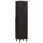 vidaXL Badschrank Schwarz 38x33x160 cm Massivholz Mango vidaXL Badschrank Schwarz 38x33x160 cm Massivholz Mango