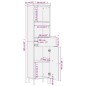 vidaXL Badschrank Schwarz 38x33x160 cm Massivholz Mango vidaXL Badschrank Schwarz 38x33x160 cm Massivholz Mango
