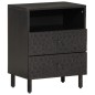 vidaXL Nachttisch Schwarz 50x33x60 cm Massivholz Mango vidaXL Nachttisch Schwarz 50x33x60 cm Massivholz Mango