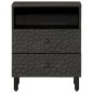vidaXL Nachttisch Schwarz 50x33x60 cm Massivholz Mango vidaXL Nachttisch Schwarz 50x33x60 cm Massivholz Mango