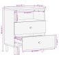 vidaXL Nachttisch Schwarz 50x33x60 cm Massivholz Mango vidaXL Nachttisch Schwarz 50x33x60 cm Massivholz Mango