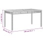 vidaXL Gartentisch Grau 140x80x75 cm Poly Rattan Akazienholz vidaXL Gartentisch Grau 140x80x75 cm Poly Rattan Akazienholz