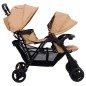 vidaXL Tandem-Zwillingskinderwagen Taupe Stahl vidaXL Tandem-Zwillingskinderwagen Taupe Stahl