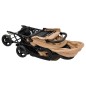vidaXL Tandem-Zwillingskinderwagen Taupe Stahl vidaXL Tandem-Zwillingskinderwagen Taupe Stahl
