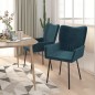 vidaXL Esszimmerstühle 2 Stk. Blau Samt vidaXL Esszimmerstühle 2 Stk. Blau Samt
