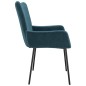 vidaXL Esszimmerstühle 2 Stk. Blau Samt vidaXL Esszimmerstühle 2 Stk. Blau Samt