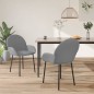 vidaXL Esszimmerstühle 2 Stk. Grau Kunstleder vidaXL Esszimmerstühle 2 Stk. Grau Kunstleder