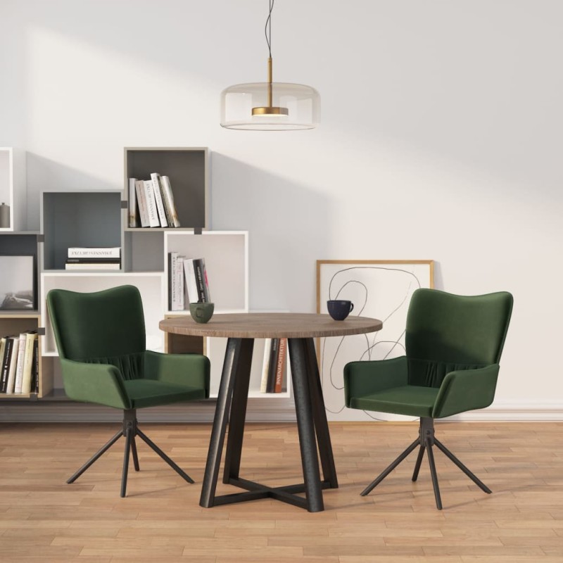 vidaXL Esszimmerstühle 2 Stk. Drehbar Dunkelgrün Samt vidaXL Esszimmerstühle 2 Stk. Drehbar Dunkelgrün Samt