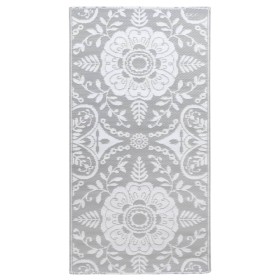 vidaXL Outdoor-Teppich Hellgrau 120x180 cm PP
