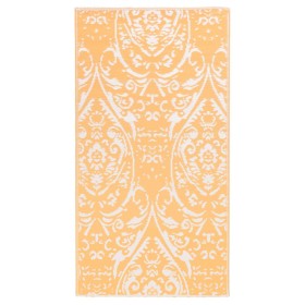 vidaXL Outdoor-Teppich Orange und Weiß 190x290 cm PP