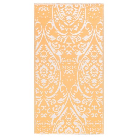 vidaXL Outdoor-Teppich Orange und Weiß 190x290 cm PP