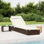 vidaXL Sonnenliege mit Faltdach Braun 213x63x97 cm Poly Rattan vidaXL Sonnenliege mit Faltdach Braun 213x63x97 cm Poly Rattan