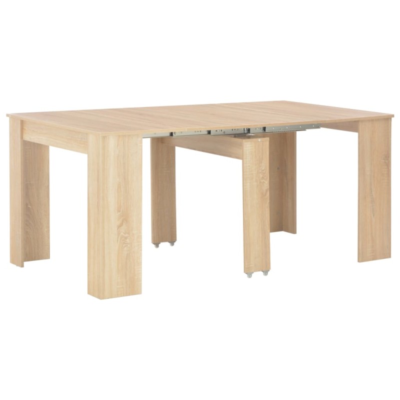 vidaXL Ausziehbarer Esstisch Sonoma-Eiche 175 x 90 x 75 cm vidaXL Ausziehbarer Esstisch Sonoma-Eiche 175 x 90 x 75 cm
