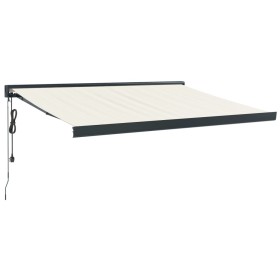 vidaXL Markise Einziehbar Creme 3,5x2,5 m Stoff und Aluminium