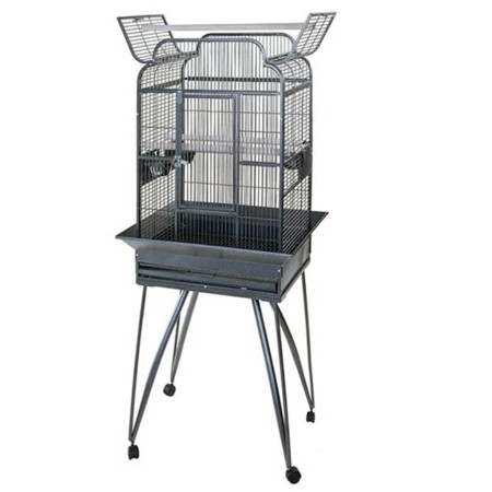 Strong Papageienkäfig Villa Aurelia Silverstone Grau 68x55x160cm 93022  