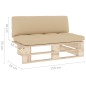 vidaXL Outdoor-Mittelsofa Paletten Imprägniertes Kiefernholz vidaXL Outdoor-Mittelsofa Paletten Imprägniertes Kiefernholz