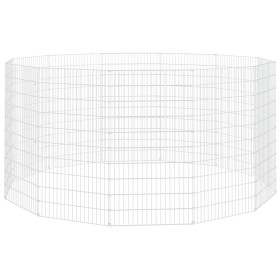 vidaXL Kaninchenkäfig 12 Paneele 54x100 cm Verzinktes Eisen