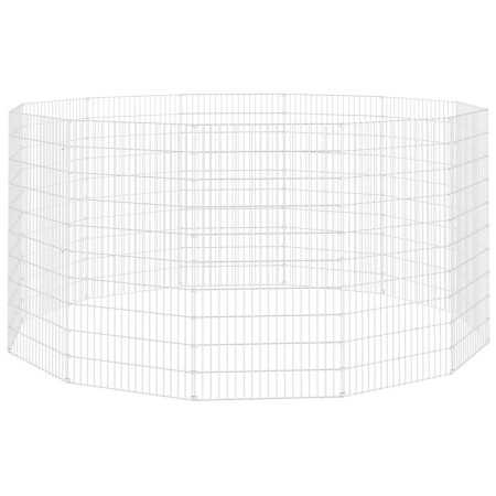 vidaXL Kaninchenkäfig 12 Paneele 54x100 cm Verzinktes Eisen
