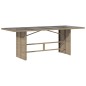 vidaXL Gartentisch mit Glasplatte Beige 190x80x74 cm Poly Rattan vidaXL Gartentisch mit Glasplatte Beige 190x80x74 cm Poly Rattan