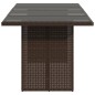 vidaXL Gartentisch mit Glasplatte Braun 190x80x74 cm Poly Rattan vidaXL Gartentisch mit Glasplatte Braun 190x80x74 cm Poly Rattan