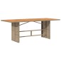 vidaXL Gartentisch mit Akazienholz-Platte 190x80x74 cm Poly Rattan vidaXL Gartentisch mit Akazienholz-Platte 190x80x74 cm Poly Rattan
