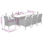 vidaXL 9-tlg. Garten-Essgruppe mit Kissen Schwarz Poly Rattan vidaXL 9-tlg. Garten-Essgruppe mit Kissen Schwarz Poly Rattan
