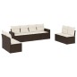 vidaXL 8-tlg. Garten-Sofagarnitur mit Kissen Braun Poly Rattan vidaXL 8-tlg. Garten-Sofagarnitur mit Kissen Braun Poly Rattan