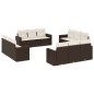vidaXL 12-tlg. Garten-Sofagarnitur mit Kissen Braun Poly Rattan vidaXL 12-tlg. Garten-Sofagarnitur mit Kissen Braun Poly Rattan
