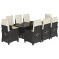 vidaXL 9-tlg. Garten-Essgruppe mit Kissen Schwarz Poly Rattan vidaXL 9-tlg. Garten-Essgruppe mit Kissen Schwarz Poly Rattan